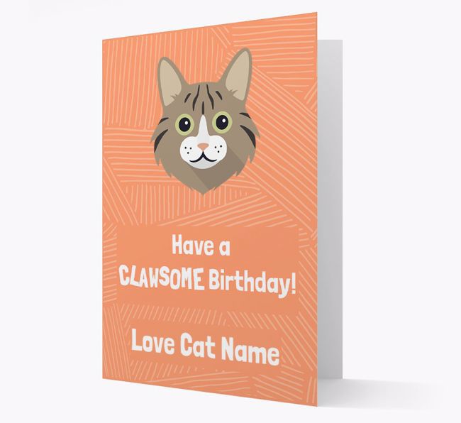 'Clawsome Birthday' - Personalised {breedCommonName} Card